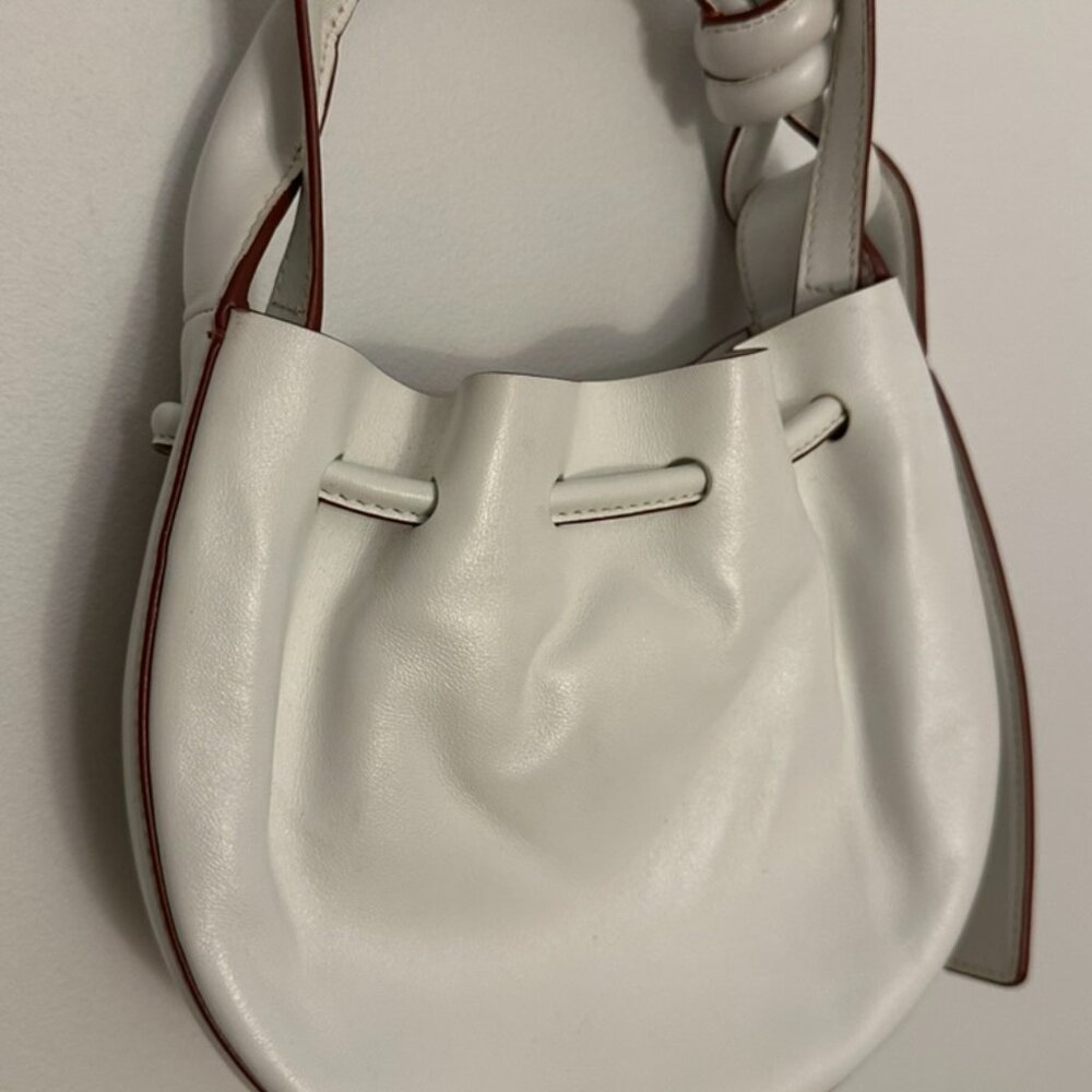 Behno Ina Mini Crossbody Bag - White/Terracotta | Nappa Leather - Picture 13 of 16